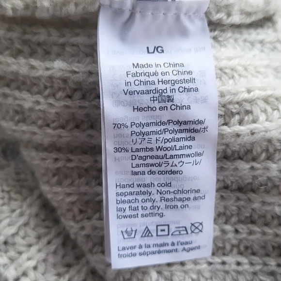 J. Crew Azra Pom-Pom Cableknit Sweater Gray Size Large - Picture 8 of 9